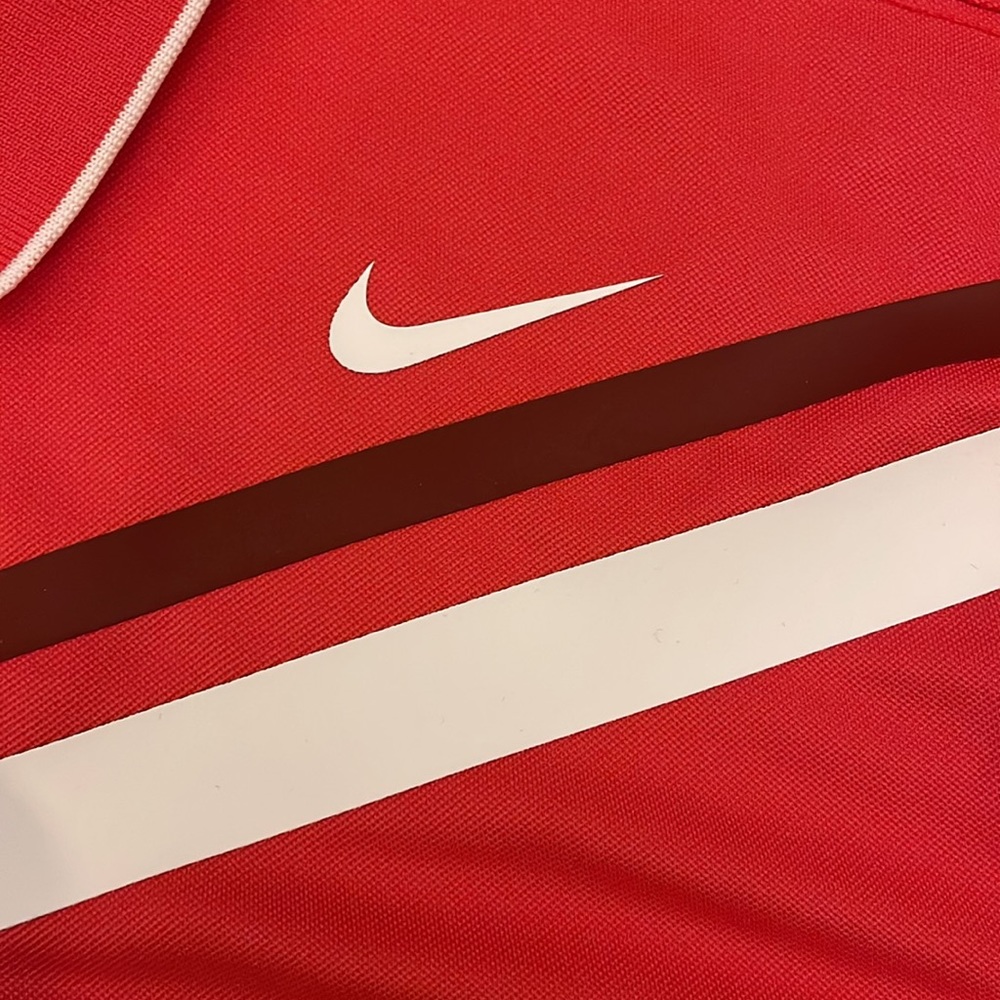 NIKE GOLF Performance Red Moisture Wicking Stripe Size Large - Picture 3 of 5